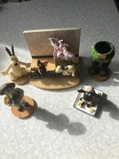 wallace and gromit ceramic figures, all in good condition.