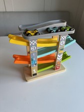 Car wooden toy - car, slide