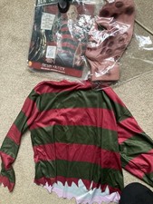 Freddy Krueger Cosplay Top And Mask Size Small