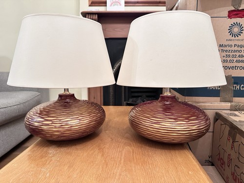 Pair ceramic table - table, lamps