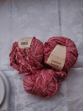 ROWAN Cotton Braid Yarn. 2x 50g +Approx 44g Shade 359Pink 505 Discontinued 