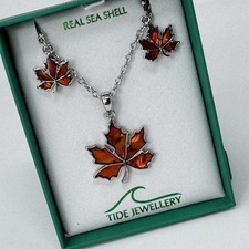 Autumn Leaf Amber Paua Shell