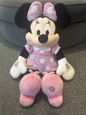 Disney Store Giant Large Minnie Mouse Pink Dress Soft Plush Cuddly Stuffed Toy