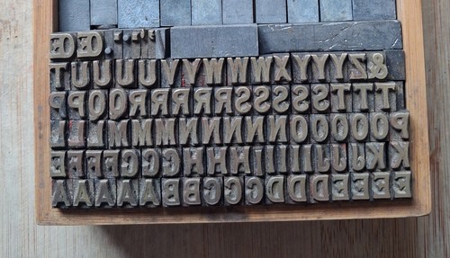 Bookbinders used brass - used, type