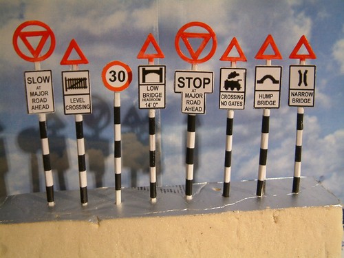 Set vintage road signs - set, of