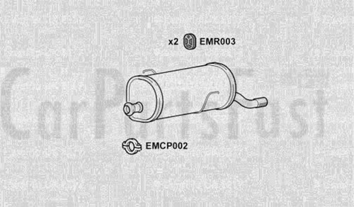 Expg6158 exhaust rear back box - expg6158,