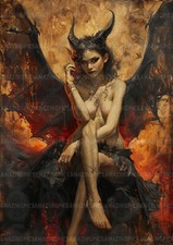 Lilith dark goddess art print - lilith,