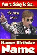 YOU'RE GOING TO SEE ELTON JOHN LIVE ! - PERSONALISED GREETING CARD ! - ANY NAME!