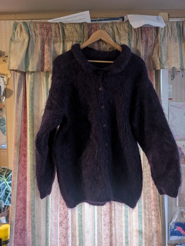 Purple vintage hand knitted - purple,
