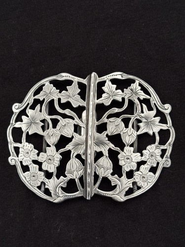 Silver nurses belt buckle - silver,