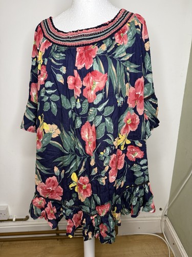 Yours clothing navy tropical - clothing,