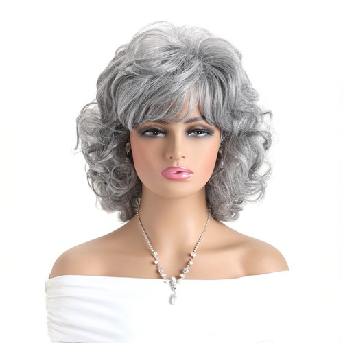 Women curly wigs short black - curly,