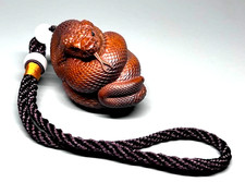 Antique Japanese Boxwood Snake