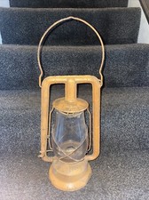 Antique Dietz Fitzall USA Kerosene Railroad Lantern Painted Orange - Untested.