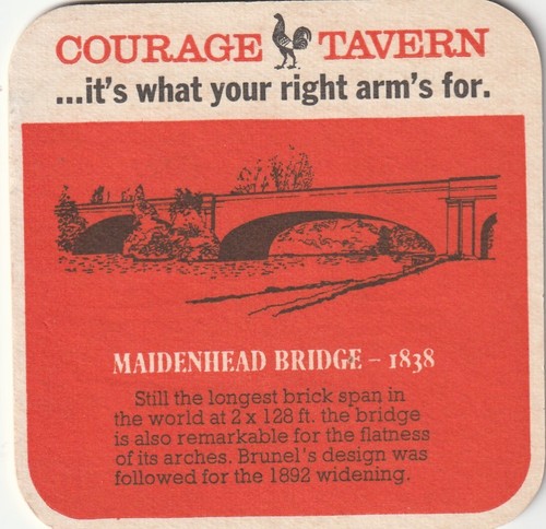 Beer mat courage brewery - beer,