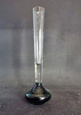 Vintage 60s 70s Emerald Green Glass Controlled Bubble Bud Stem Vase - 8"