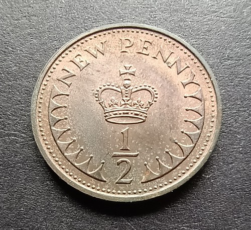 1971 decimal half - half, 1/2p