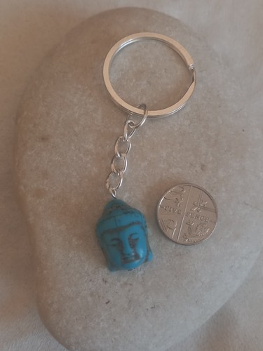 Howlite turquoise buddha - turquoise, head