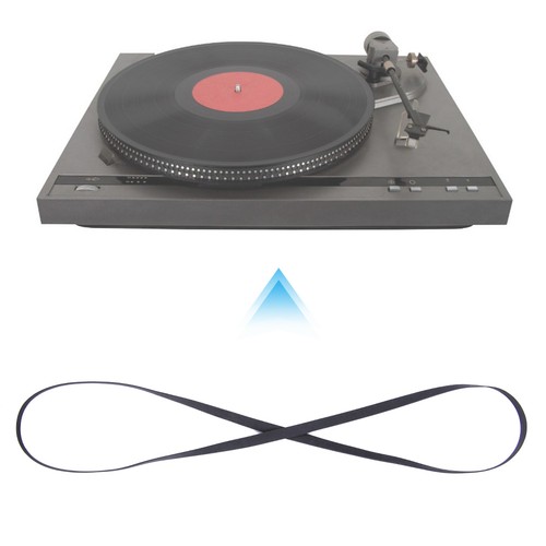 Black rubber record player - black,