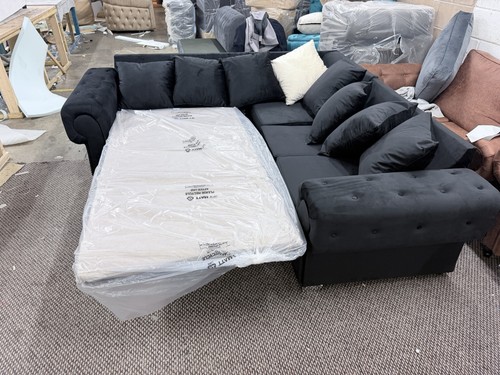 Black velvet shape corner - black,
