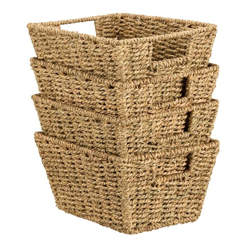 Seagrass storage baskets set - seagrass,