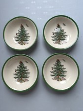 Set Of 4 Spode Christmas Tree Small Dessert/Cereal Bowls 16cms Diameter