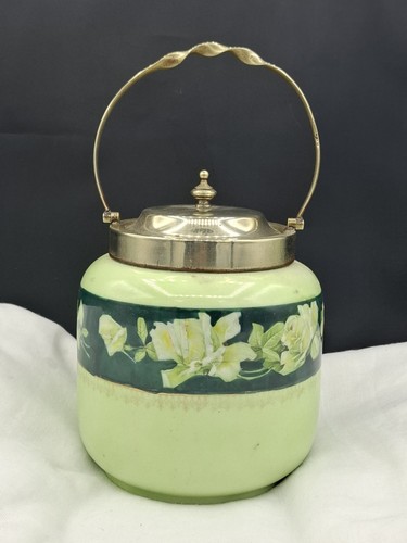 Antique biscuit floral - floral, barrel