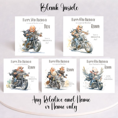 Hells angel birthday card - hells,