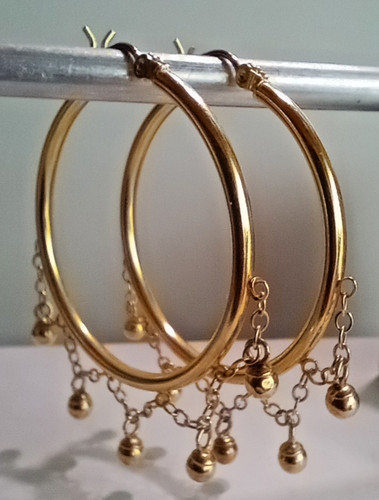 18k yellow gold - yellow, hoop