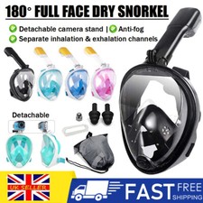Full Face Snorkel Mask Diving Scuba Goggles Swimming Kids Adults Anti-Fog Swimm+