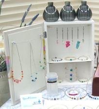 Wooden Jewellery Display Box Cabinet, Owl Door, Shop Case, Craft Selling Display