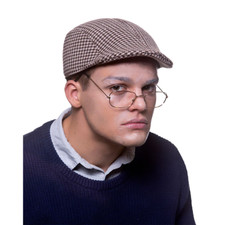 Old Man Faux Tweed Cap Grandpa