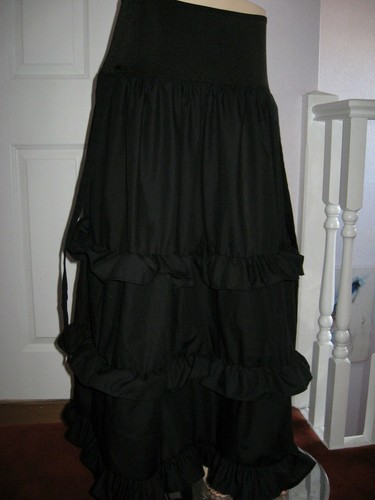 Black hitch skirt - black, long