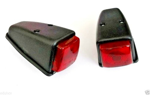 Red outline corner lights - 2x,