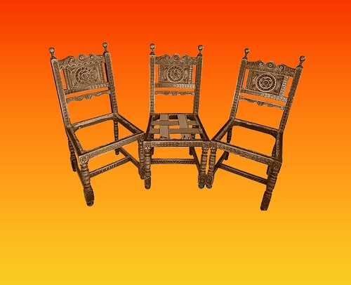Victorian solid oak - , chairs