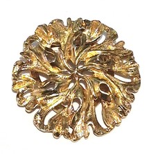 Vintage Gold Tone Floral Scarf