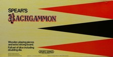 Spear's Games Backgammon Board Game Vintage 1980 - Wooden Pieces - Complete