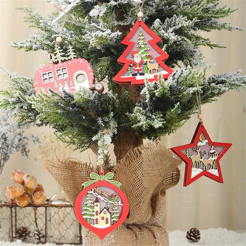 Light wooden christmas - light,
