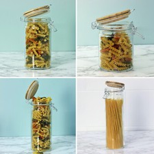 Tall Clear Glass Storage Jars