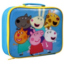 Peppa Pig Rectangular Insulated Lunch Box Bag for Boys and Girls, BPA Free