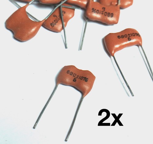 680pf silver mica capacitor - 2x,