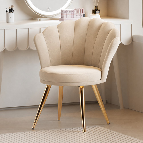Velvet shell vanity chair - vanity,