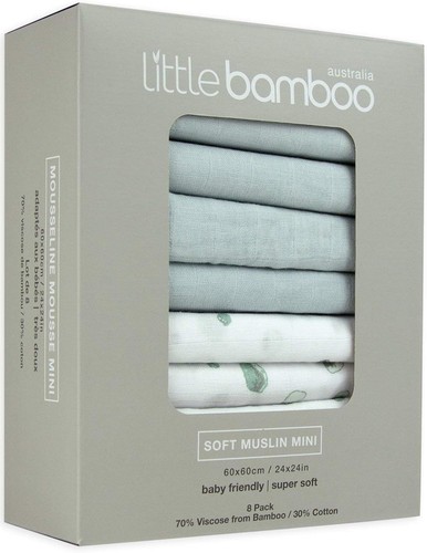 Little bamboo muslin squares - bamboo, 8
