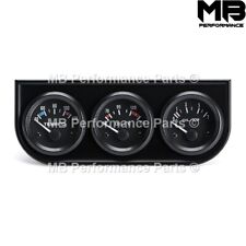 2" 52mm Car Triple Gauge Kit 3 in 1 Gauge Set Water Temp Oil Temp Oil Pressure