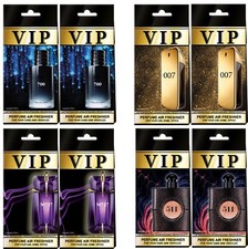 8 PACK MIX OF VIP PREMIUM FRAGRANCED CAR AIR FRESHENERS FOR •HIM & HER•