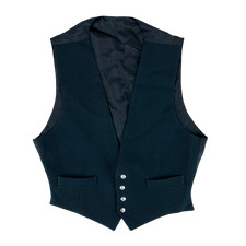 British Army Waistcoat Mess Dress Dark Green Vintage 90s Light Infantry Medium