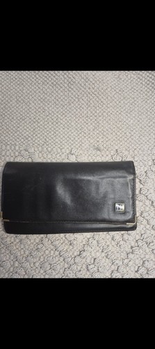 Dunhill black leather long - dunhill,