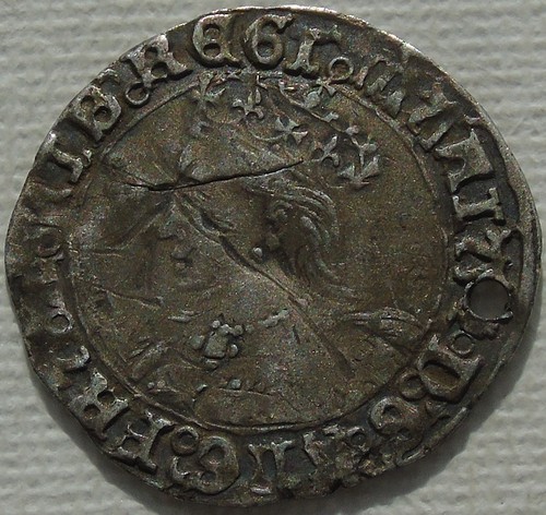 Mary hammered silver groat - silver,