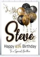 Personalised Birthday Card for Him Man Male Friend Large A5 Greeting Cards