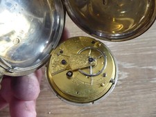 MARCH MAKER G.BREWIN SILVER FUSEE  GENTS FULL HUNTER POCKET WATCH DATE C1866